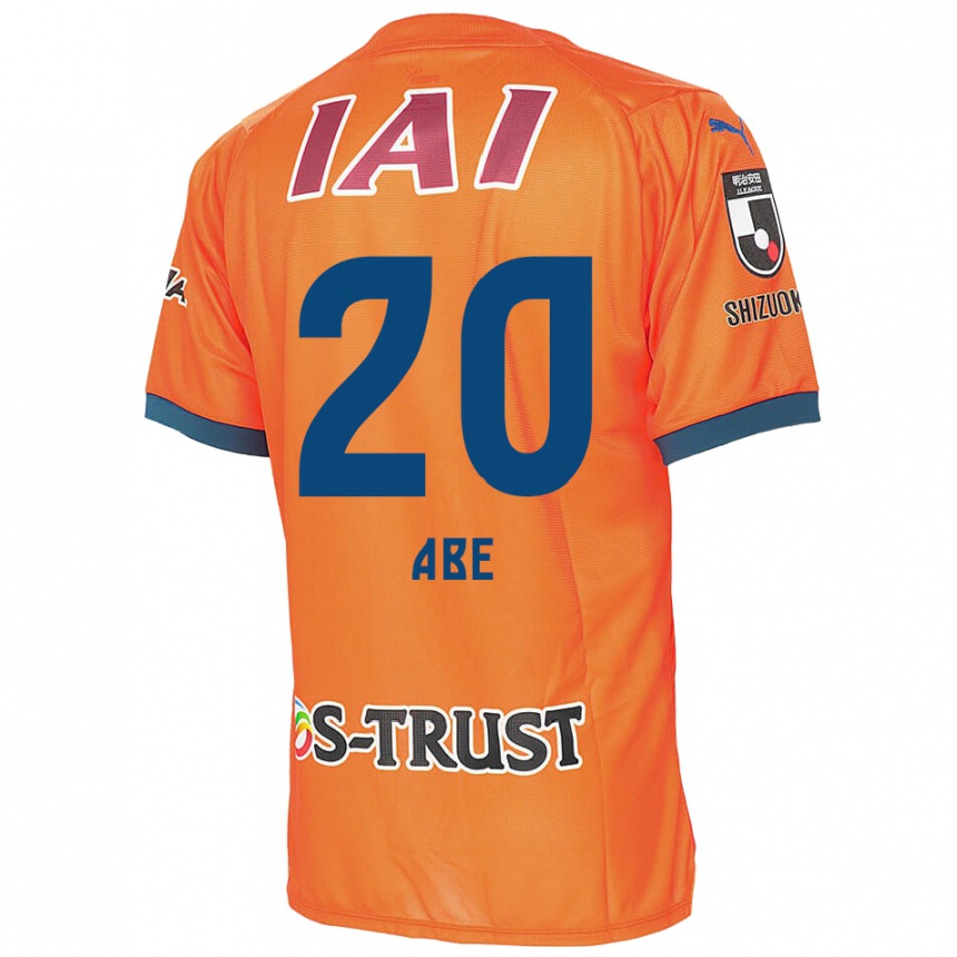 Kids Football Ryoya Abe #20 Orange Blue Home Jersey 2024/25 T-Shirt