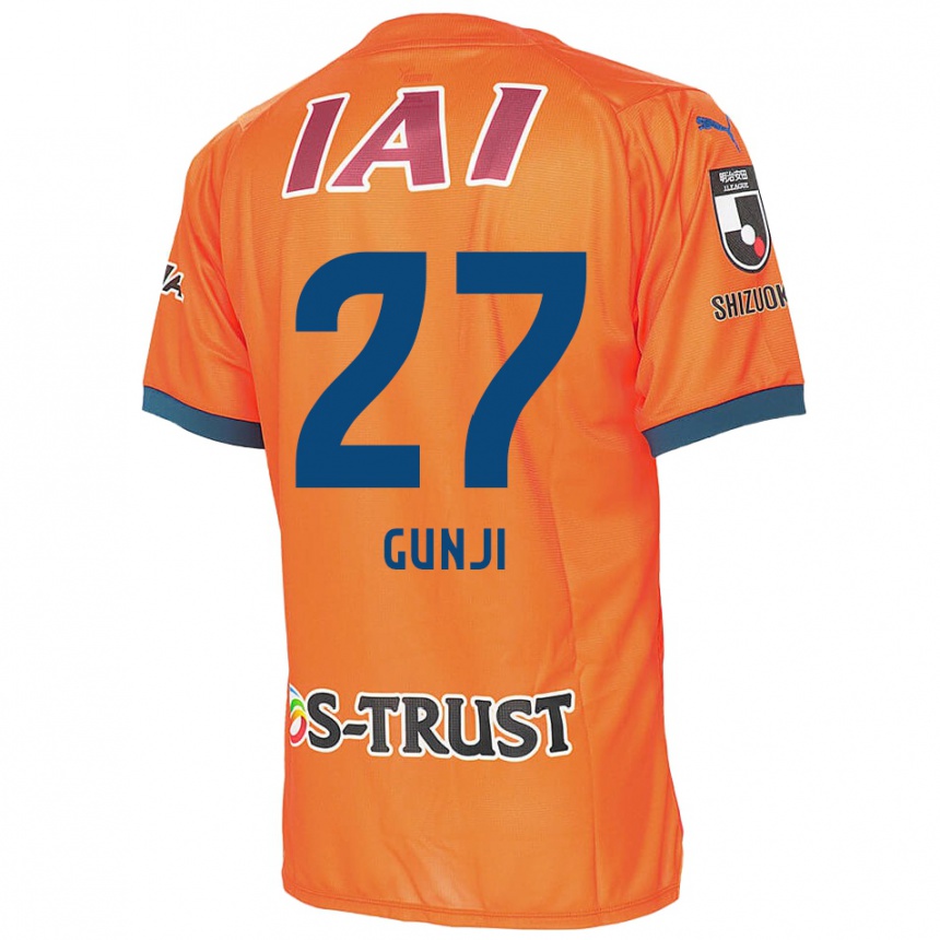 Kids Football Riku Gunji #27 Orange Blue Home Jersey 2024/25 T-Shirt