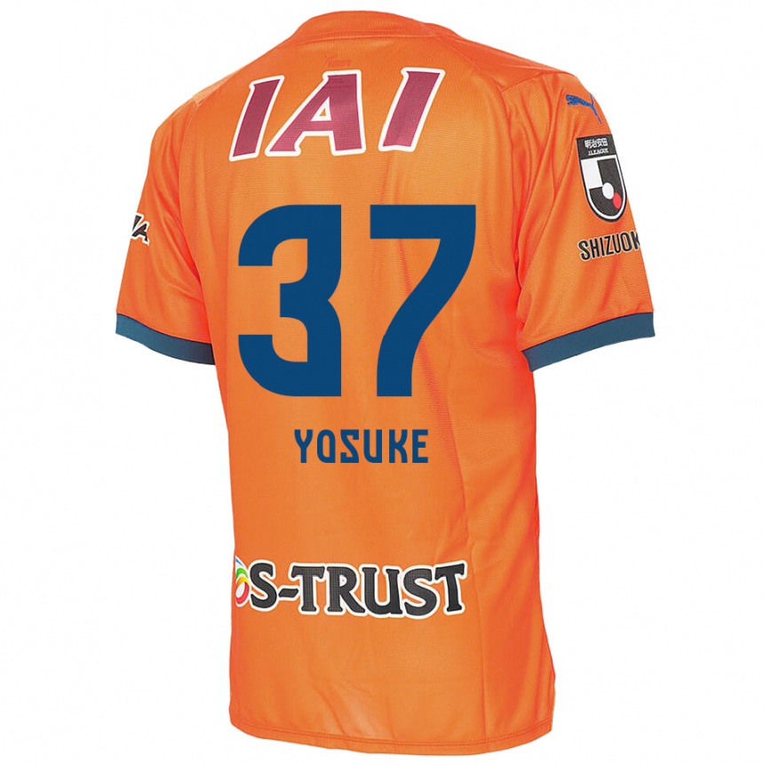 Kids Football Yosuke Morishige #37 Orange Blue Home Jersey 2024/25 T-Shirt