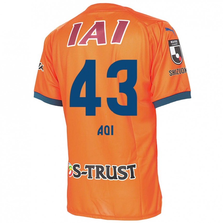 Kids Football Aoi Ando #43 Orange Blue Home Jersey 2024/25 T-Shirt