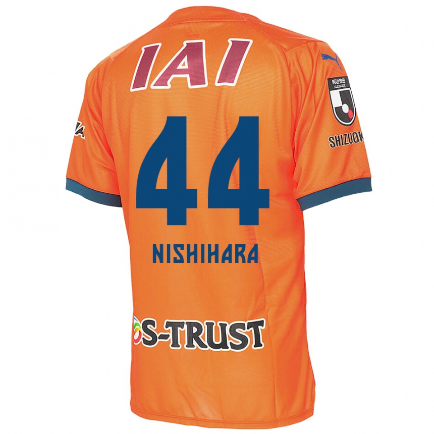 Kids Football Motoki Nishihara #44 Orange Blue Home Jersey 2024/25 T-Shirt