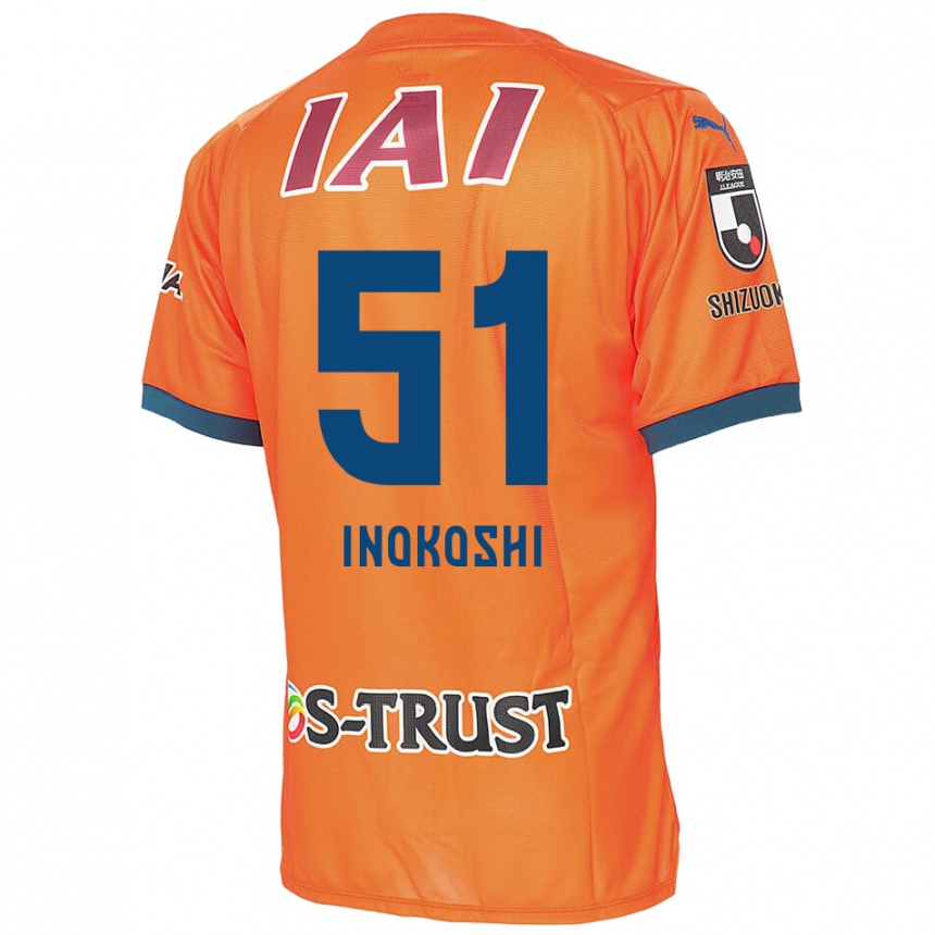 Kids Football Yui Inokoshi #51 Orange Blue Home Jersey 2024/25 T-Shirt