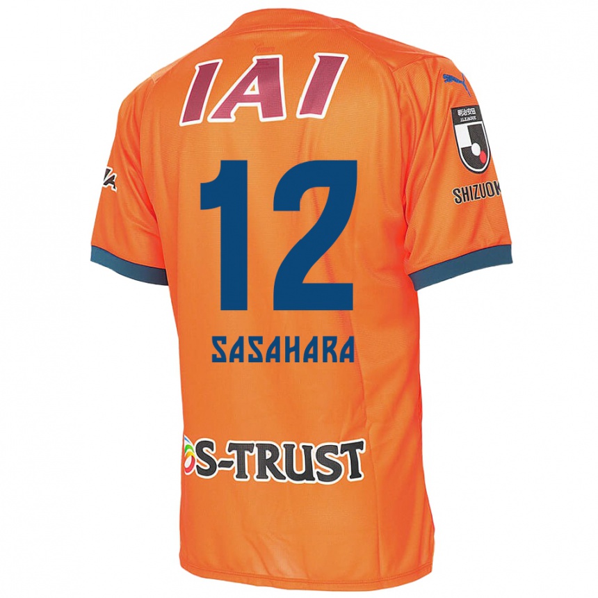 Kids Football Kenshin Sasahara #12 Orange Blue Home Jersey 2024/25 T-Shirt