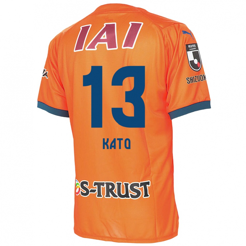 Kids Football Daiya Kato #13 Orange Blue Home Jersey 2024/25 T-Shirt