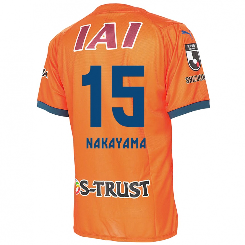 Kids Football Atsuki Nakayama #15 Orange Blue Home Jersey 2024/25 T-Shirt