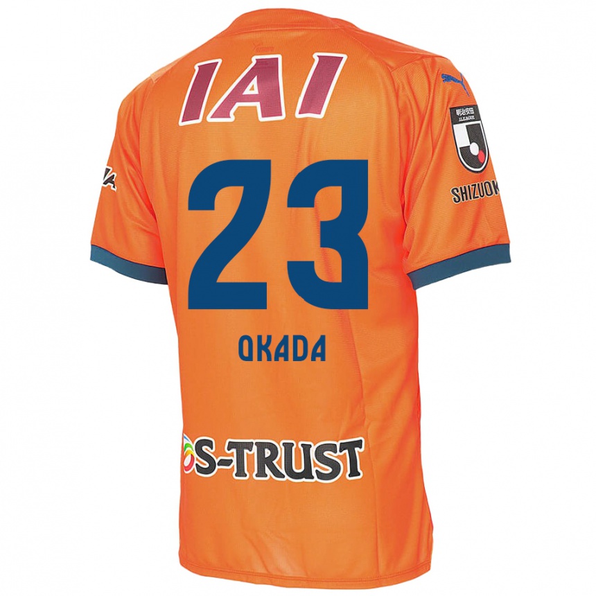 Kids Football Shu Okada #23 Orange Blue Home Jersey 2024/25 T-Shirt