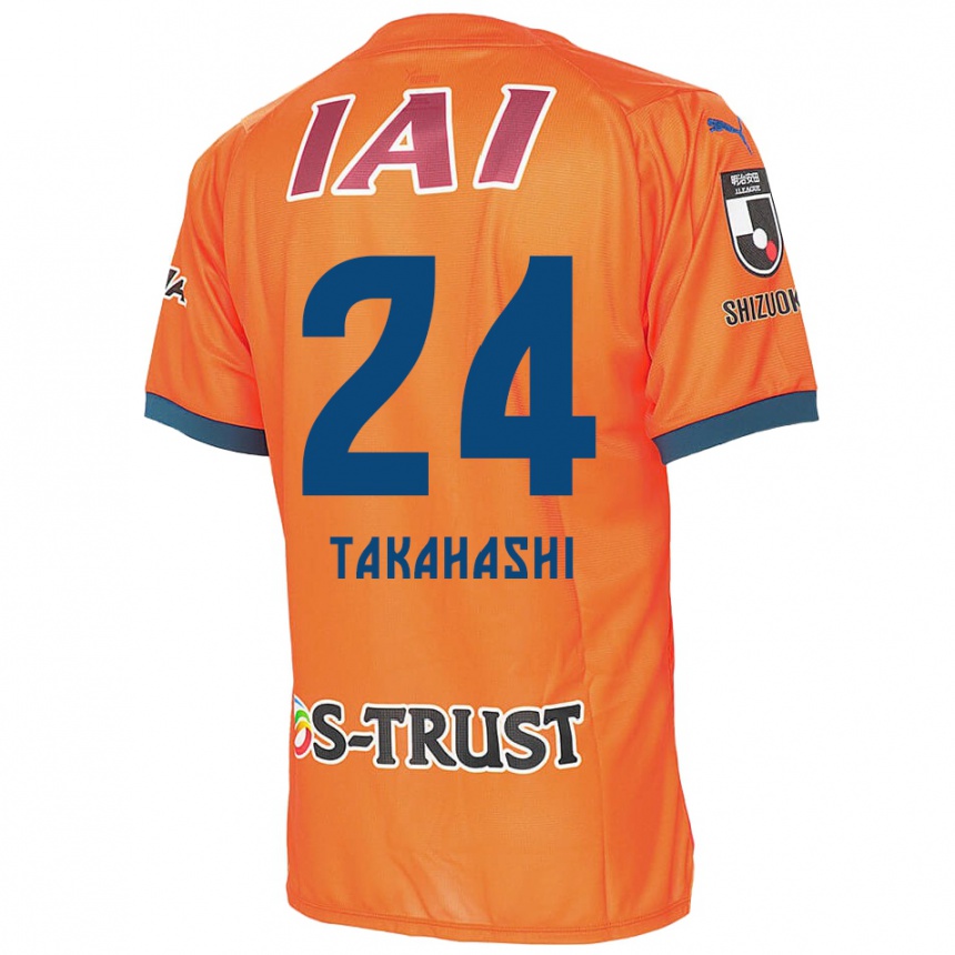 Kids Football Yuzuki Takahashi #24 Orange Blue Home Jersey 2024/25 T-Shirt