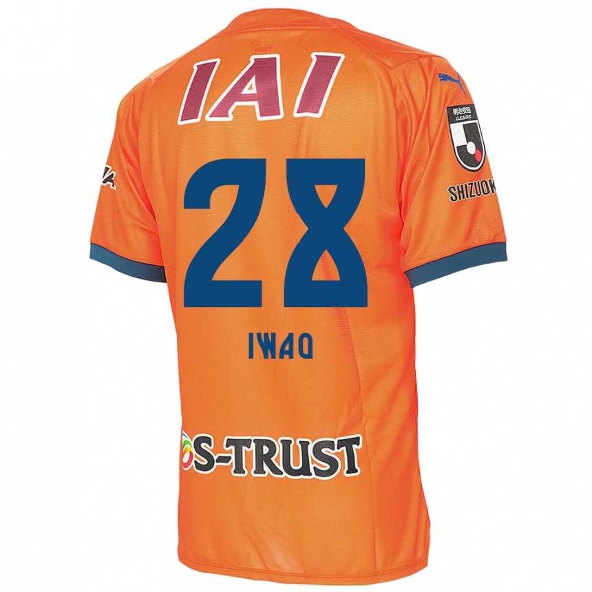 Kids Football Takeru Iwao #28 Orange Blue Home Jersey 2024/25 T-Shirt