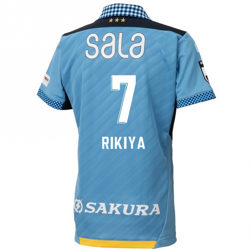 Kids Football Rikiya Uehara #7 Blue Black Home Jersey 2024/25 T-Shirt