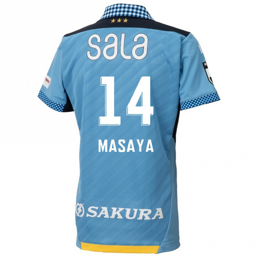 Kids Football Masaya Matsumoto #14 Blue Black Home Jersey 2024/25 T-Shirt