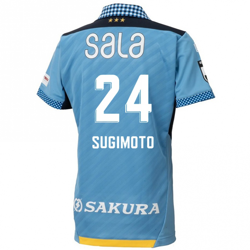 Kids Football Mitsuki Sugimoto #24 Blue Black Home Jersey 2024/25 T-Shirt