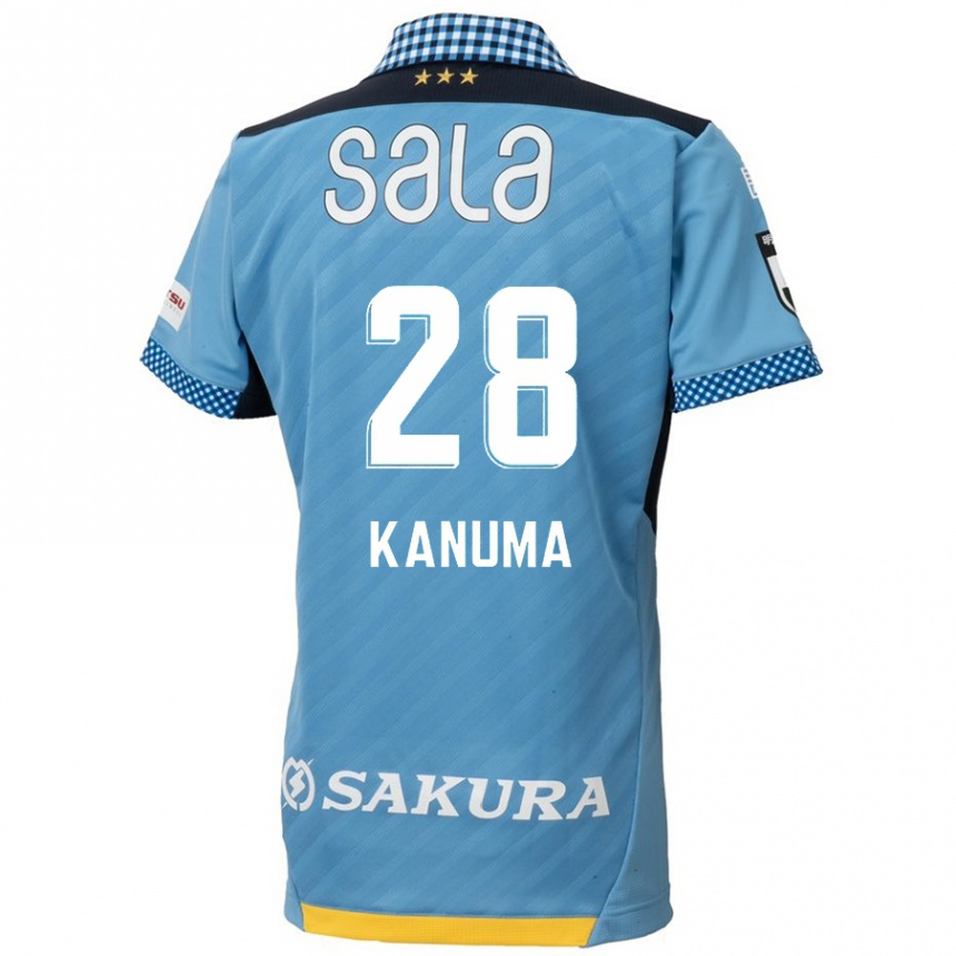 Kids Football Naoki Kanuma #28 Blue Black Home Jersey 2024/25 T-Shirt