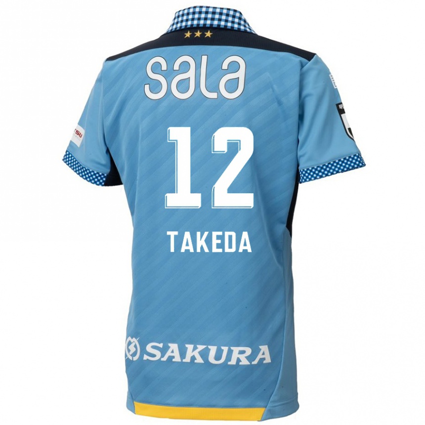 Kids Football Yusei Takeda #12 Blue Black Home Jersey 2024/25 T-Shirt