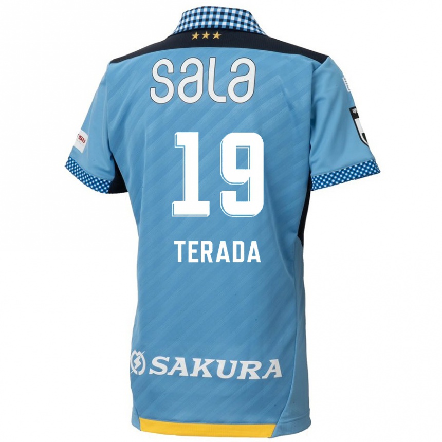 Kids Football Akihiko Terada #19 Blue Black Home Jersey 2024/25 T-Shirt