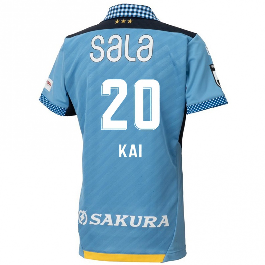 Kids Football Yua Kai #20 Blue Black Home Jersey 2024/25 T-Shirt