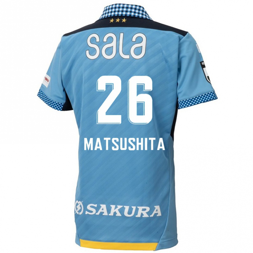 Kids Football Sota Matsushita #26 Blue Black Home Jersey 2024/25 T-Shirt