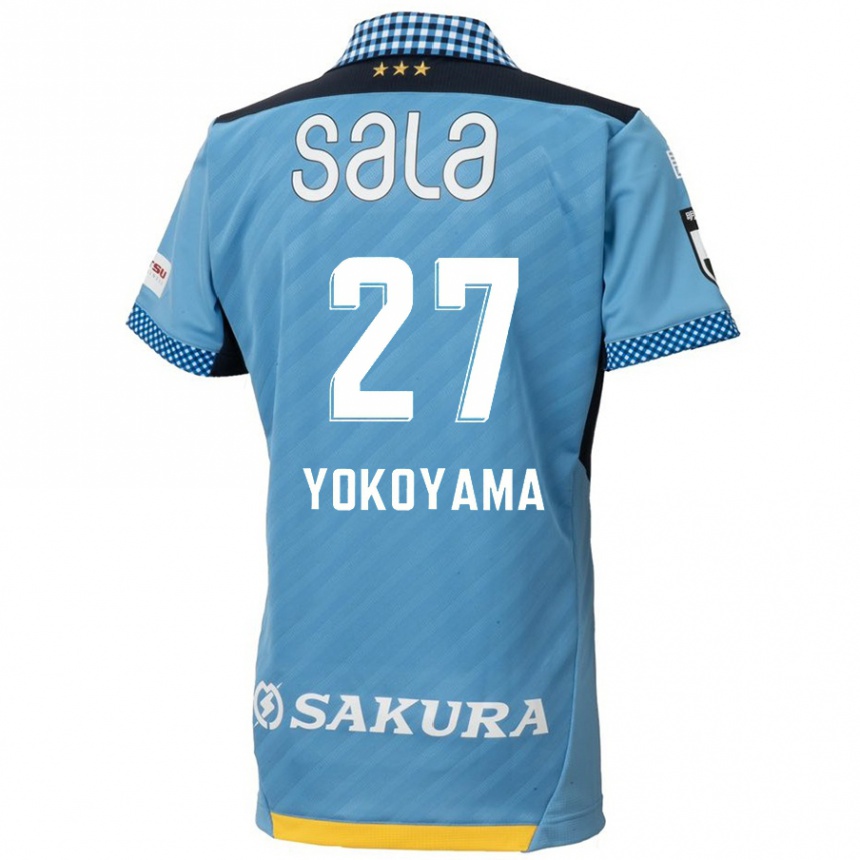 Kids Football Kota Yokoyama #27 Blue Black Home Jersey 2024/25 T-Shirt