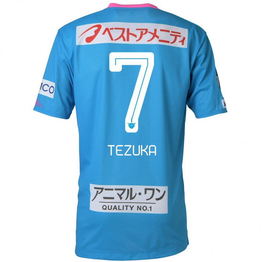 Kids Football Kohei Tezuka #7 Blue Pink Home Jersey 2024/25 T-Shirt