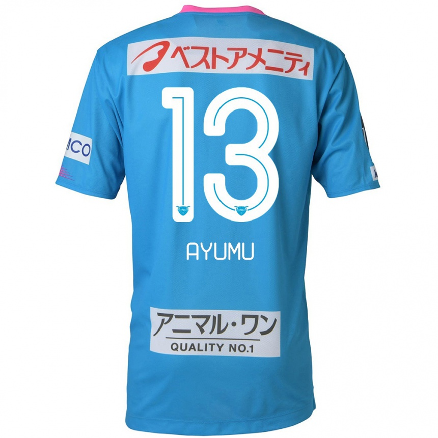 Kids Football Ayumu Yokoyama #13 Blue Pink Home Jersey 2024/25 T-Shirt