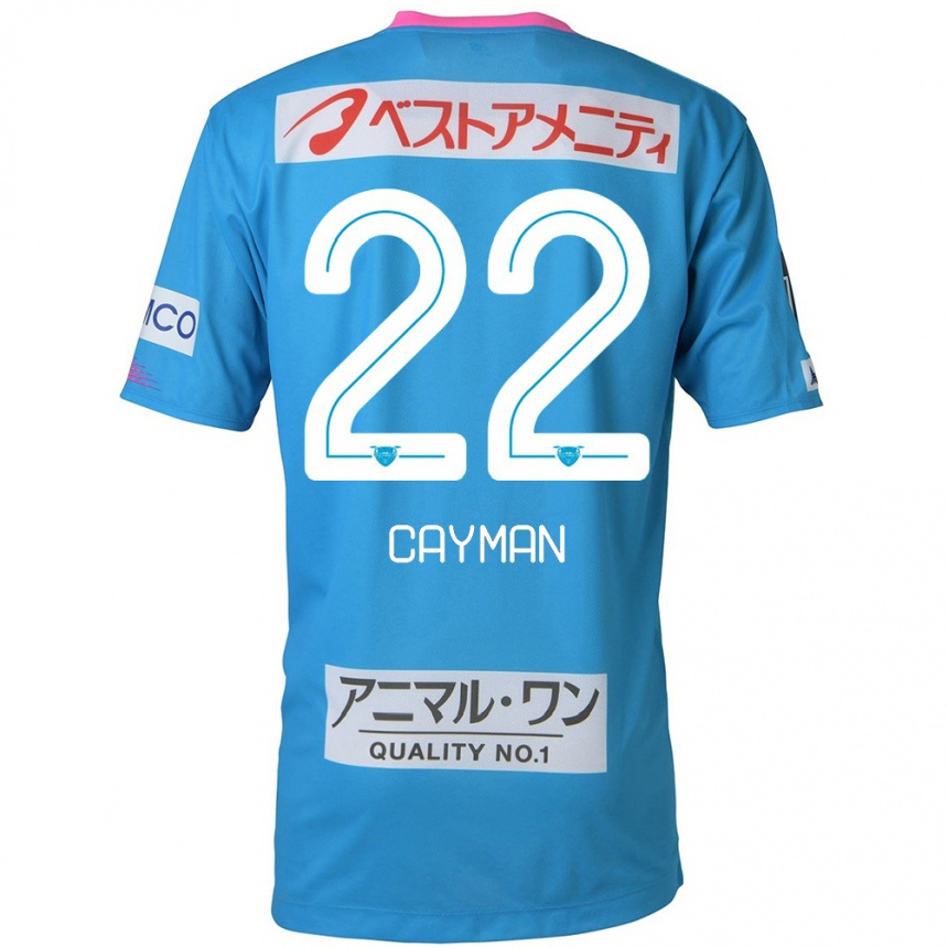 Kids Football Cayman Togashi #22 Blue Pink Home Jersey 2024/25 T-Shirt