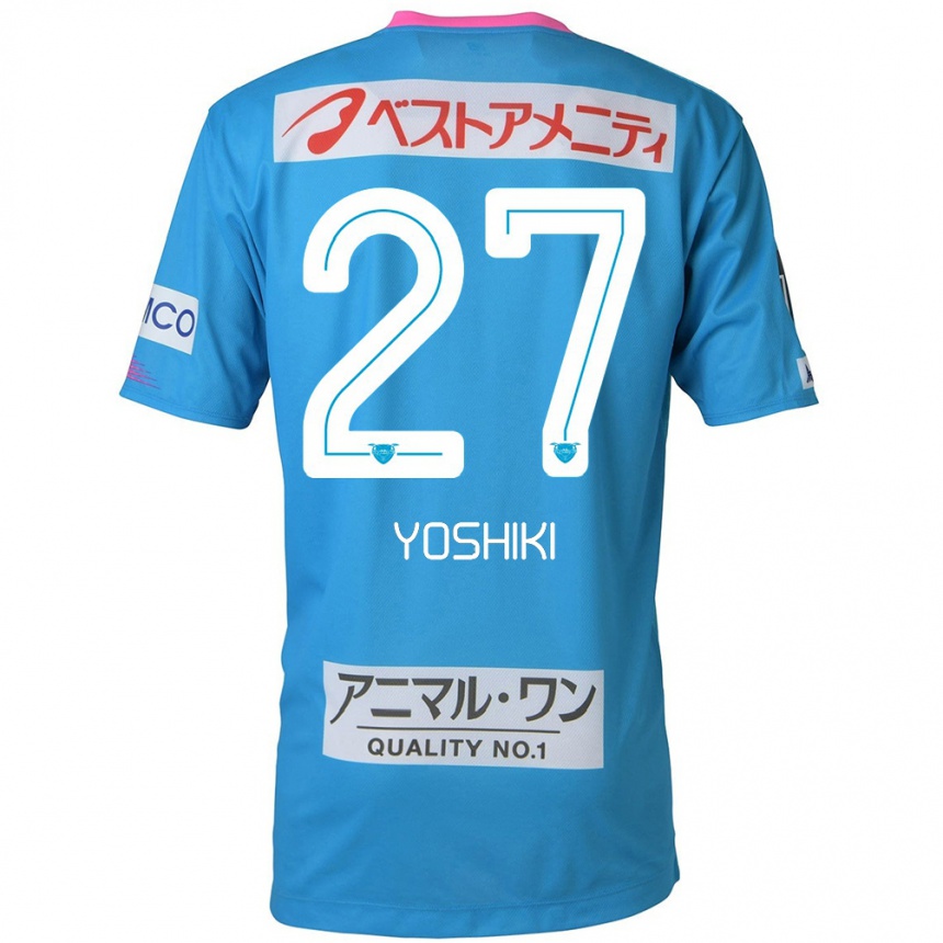 Kids Football Yoshiki Narahara #27 Blue Pink Home Jersey 2024/25 T-Shirt