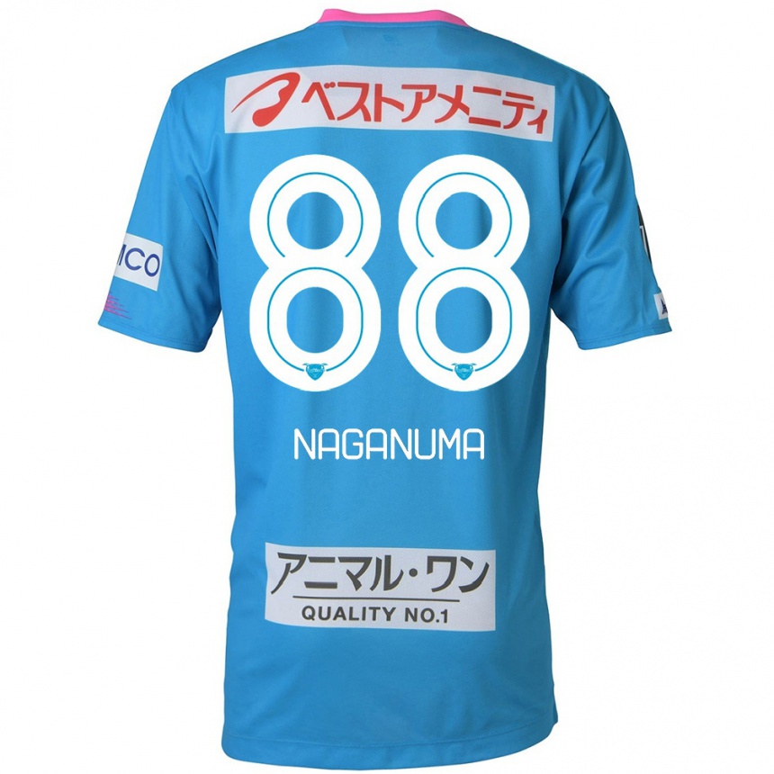 Kids Football Yoichi Naganuma #88 Blue Pink Home Jersey 2024/25 T-Shirt