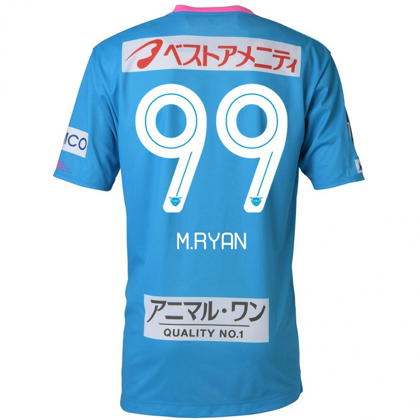 Kids Football Marcelo Ryan #99 Blue Pink Home Jersey 2024/25 T-Shirt