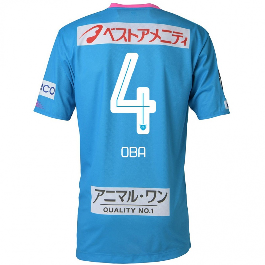 Kids Football Shotaro Oba #4 Blue Pink Home Jersey 2024/25 T-Shirt