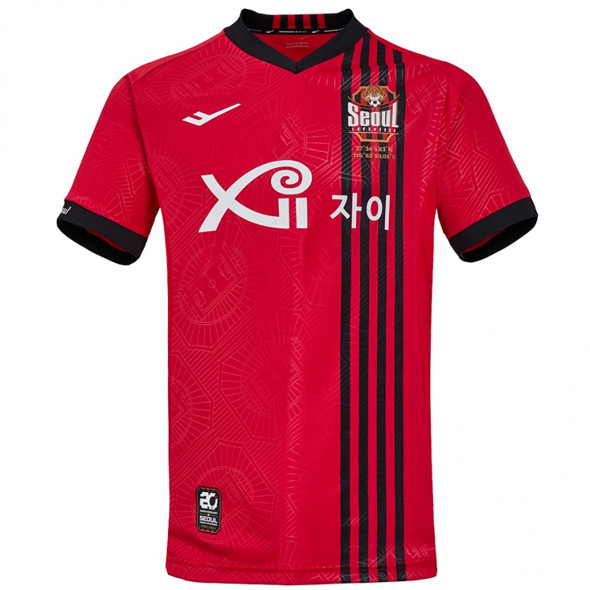 Kids Football Jong-Beom Baek #1 Red Black Home Jersey 2024/25 T-Shirt