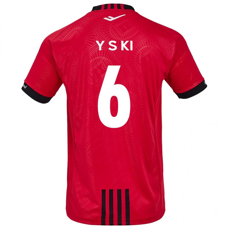 Kids Football Sung-Yueng Ki #6 Red Black Home Jersey 2024/25 T-Shirt