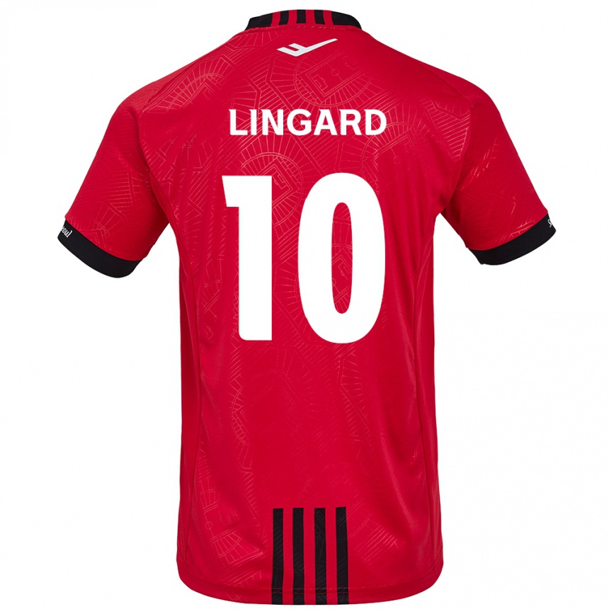 Kids Football Jesse Lingard #10 Red Black Home Jersey 2024/25 T-Shirt