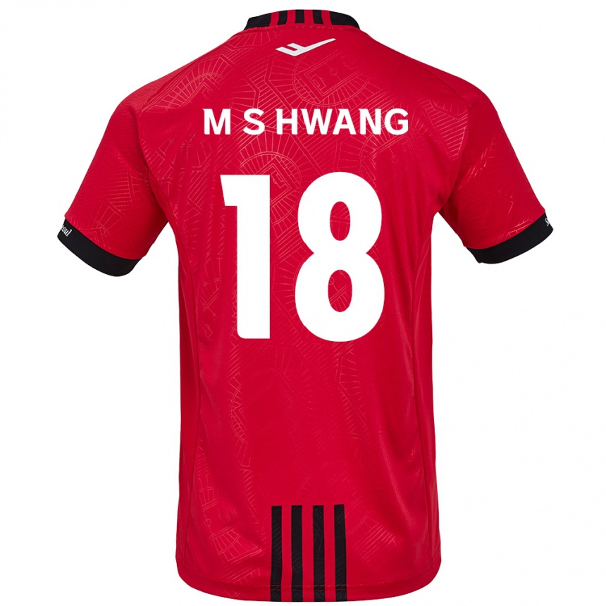 Kids Football Seong-Min Hwang #18 Red Black Home Jersey 2024/25 T-Shirt