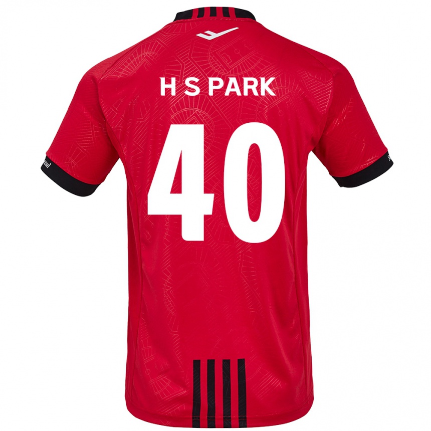 Kids Football Seong-Hun Park #40 Red Black Home Jersey 2024/25 T-Shirt