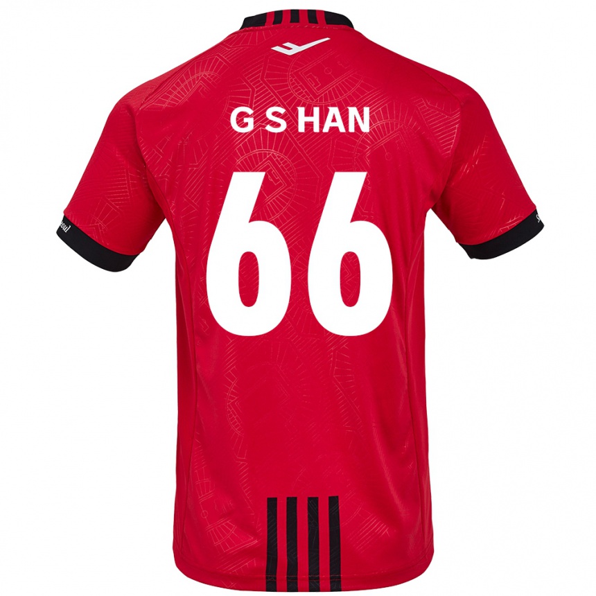 Kids Football Seung-Gyu Han #66 Red Black Home Jersey 2024/25 T-Shirt