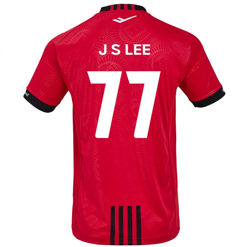 Kids Football Seung-Joon Lee #77 Red Black Home Jersey 2024/25 T-Shirt