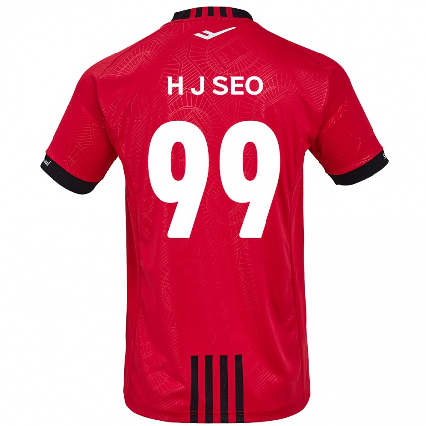 Kids Football Ju-Hwan Seo #99 Red Black Home Jersey 2024/25 T-Shirt