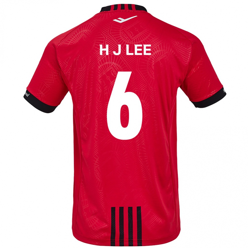 Kids Football Ju-Hwan Lee #6 Red Black Home Jersey 2024/25 T-Shirt