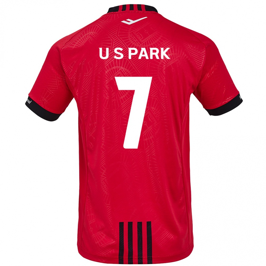 Kids Football Sun-Uk Park #7 Red Black Home Jersey 2024/25 T-Shirt