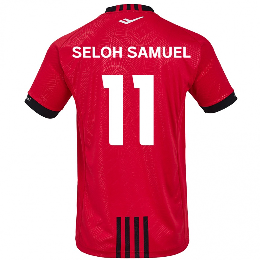 Kids Football Gbato Seloh Samuel #11 Red Black Home Jersey 2024/25 T-Shirt