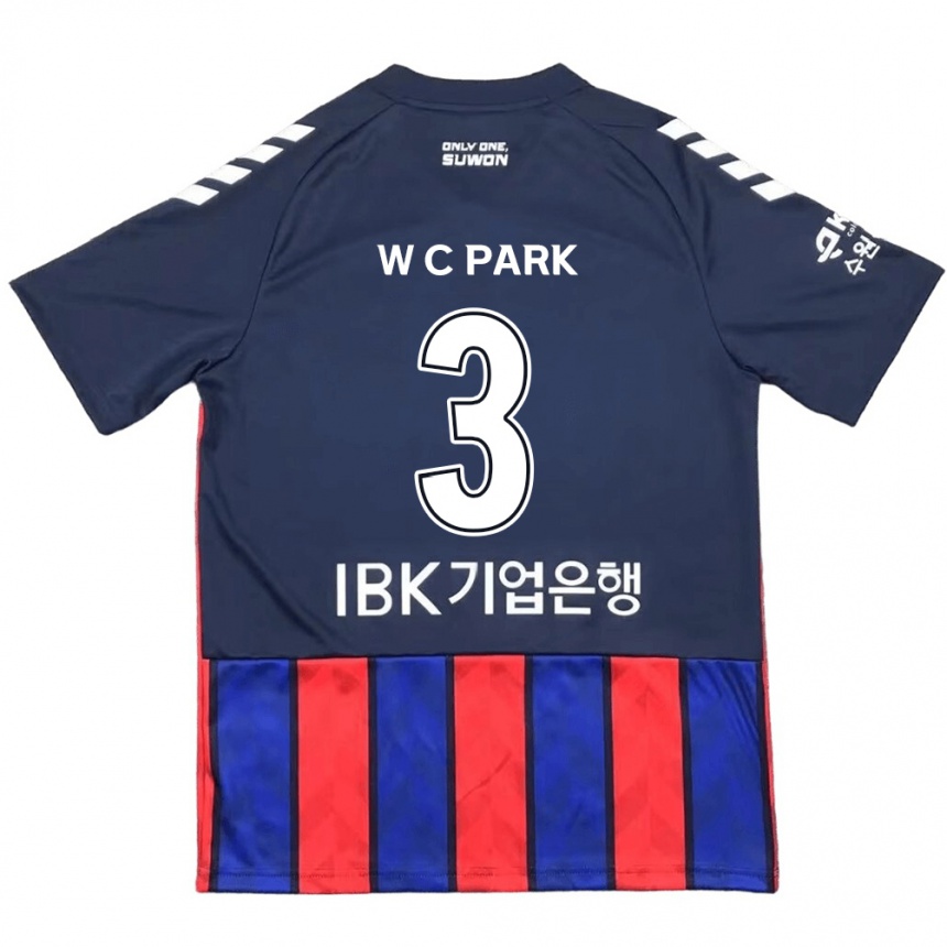 Kids Football Cheol-Woo Park #3 Blue Red Home Jersey 2024/25 T-Shirt