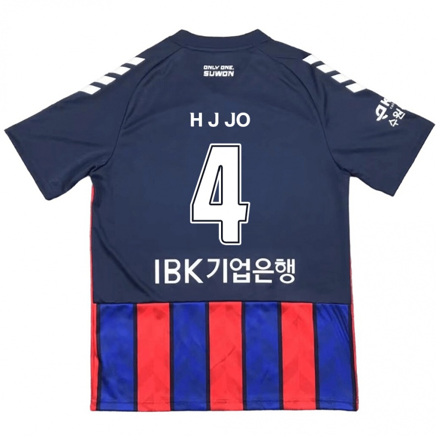 Kids Football Jun-Hyun Jo #4 Blue Red Home Jersey 2024/25 T-Shirt