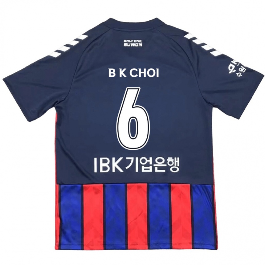 Kids Football Kyu-Baek Choi #6 Blue Red Home Jersey 2024/25 T-Shirt