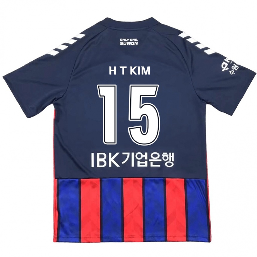 Kids Football Tae-Han Kim #15 Blue Red Home Jersey 2024/25 T-Shirt