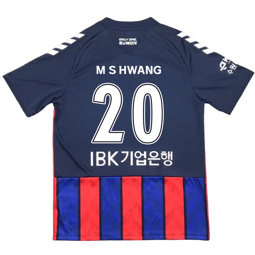 Kids Football Soon-Min Hwang #20 Blue Red Home Jersey 2024/25 T-Shirt