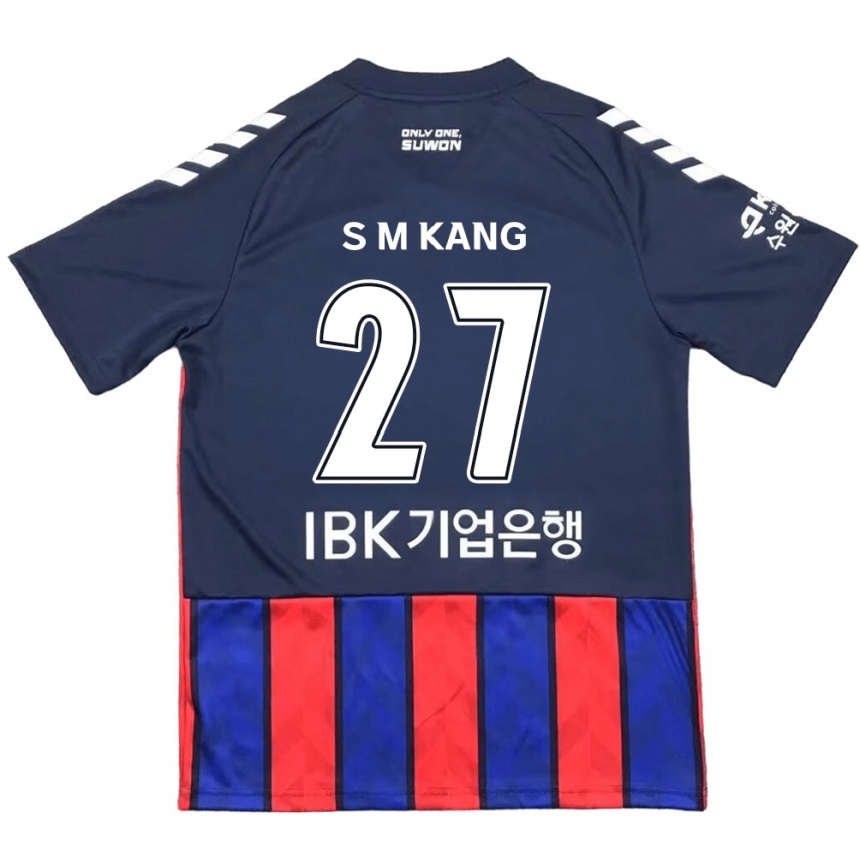 Kids Football Min-Sung Kang #27 Blue Red Home Jersey 2024/25 T-Shirt