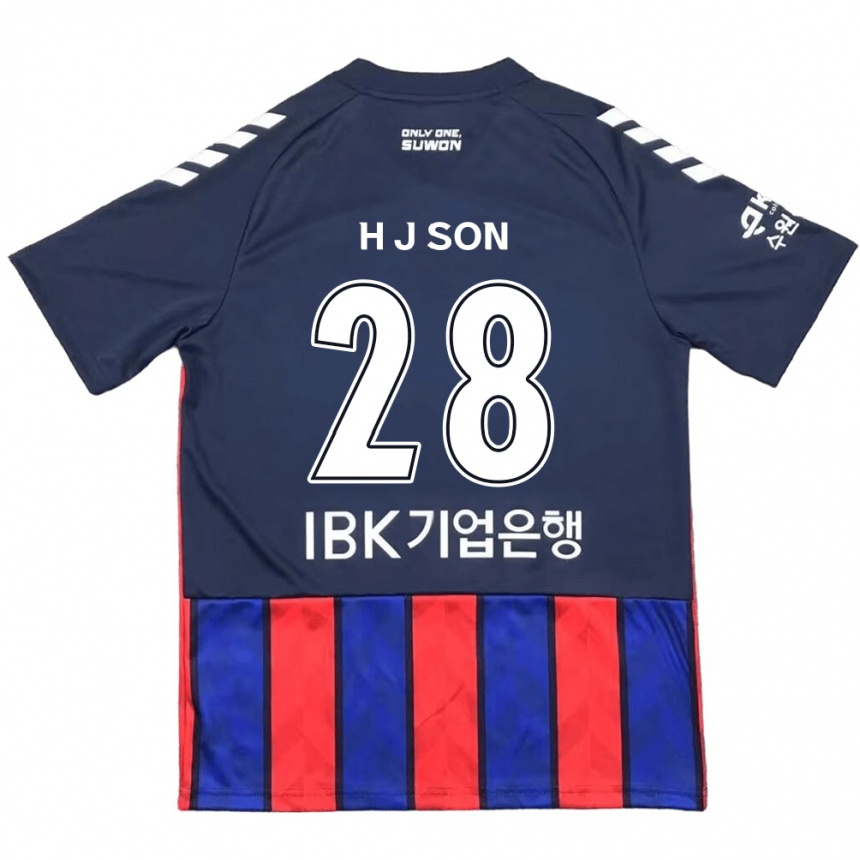 Kids Football Jun-Ho Son #28 Blue Red Home Jersey 2024/25 T-Shirt