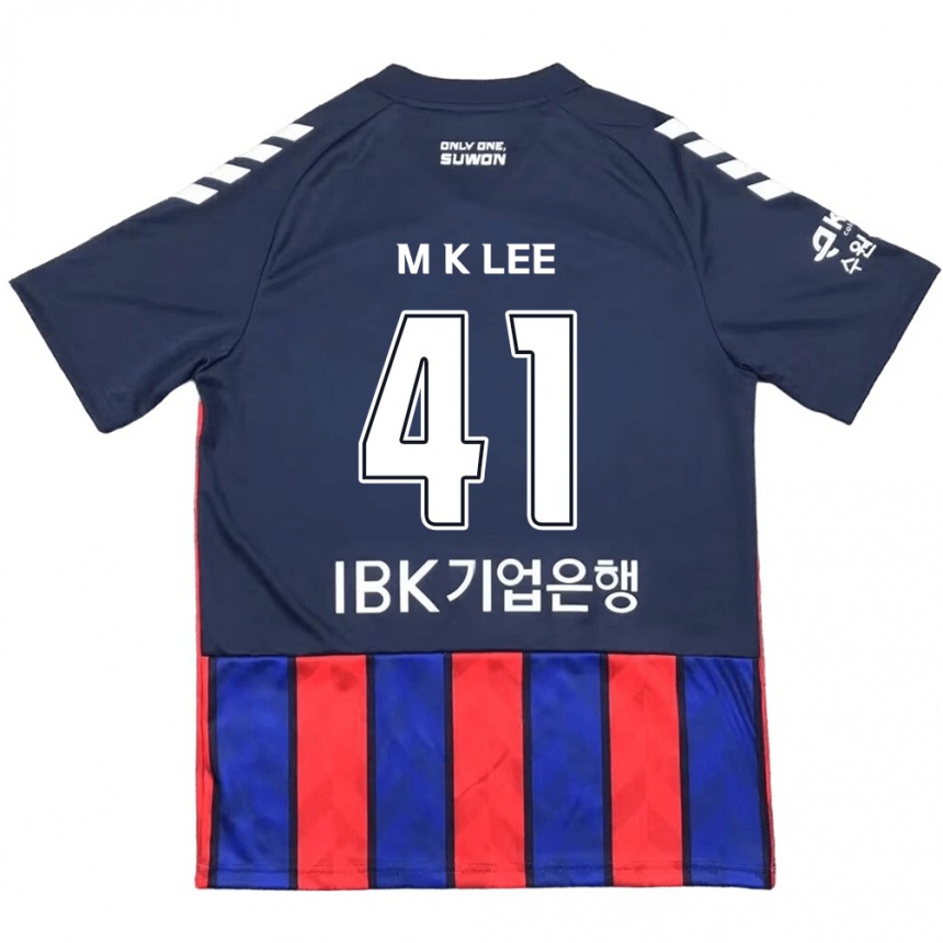 Kids Football Kyung-Min Lee #41 Blue Red Home Jersey 2024/25 T-Shirt