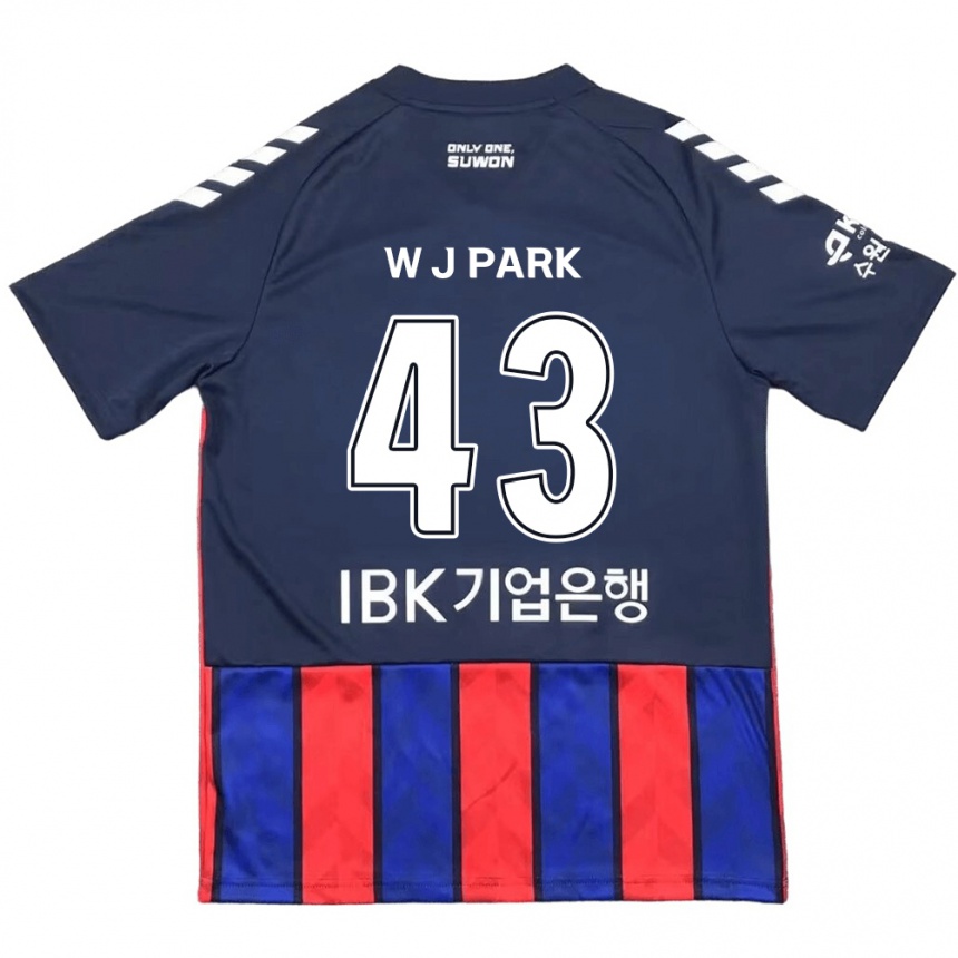 Kids Football Jin-Woo Park #43 Blue Red Home Jersey 2024/25 T-Shirt