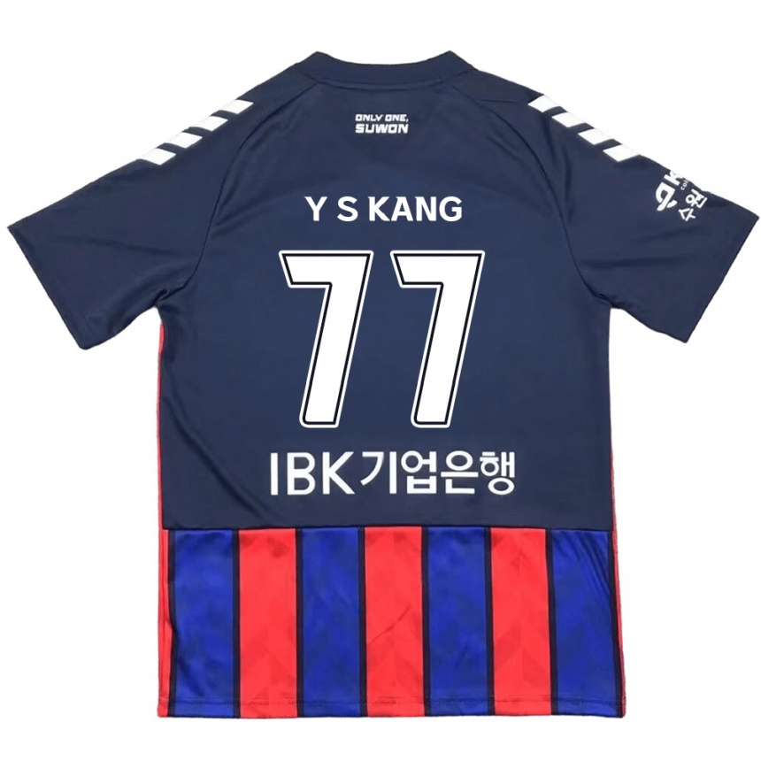 Kids Football Sang-Yun Kang #77 Blue Red Home Jersey 2024/25 T-Shirt