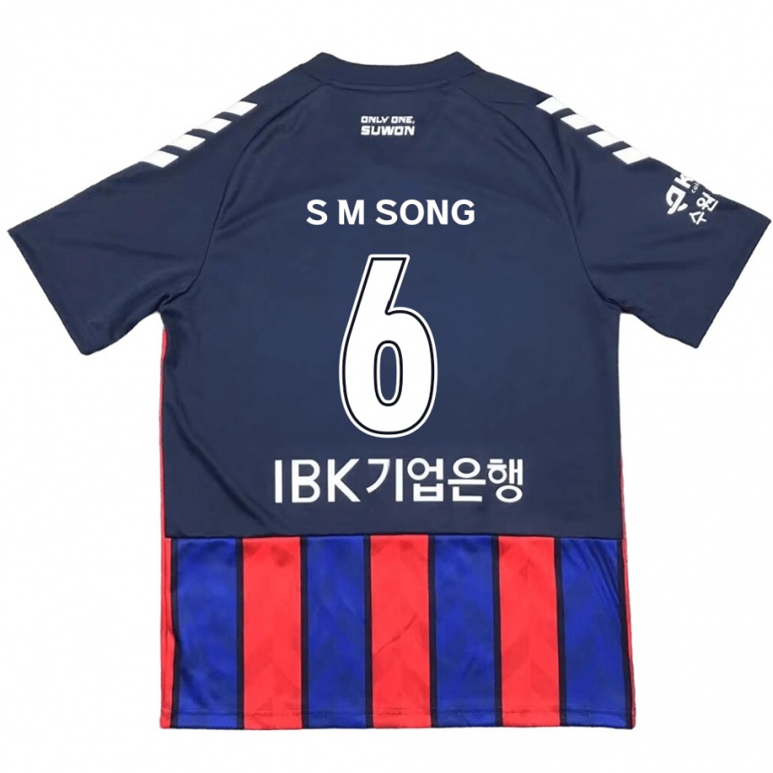 Kids Football Min-Seob Song #6 Blue Red Home Jersey 2024/25 T-Shirt